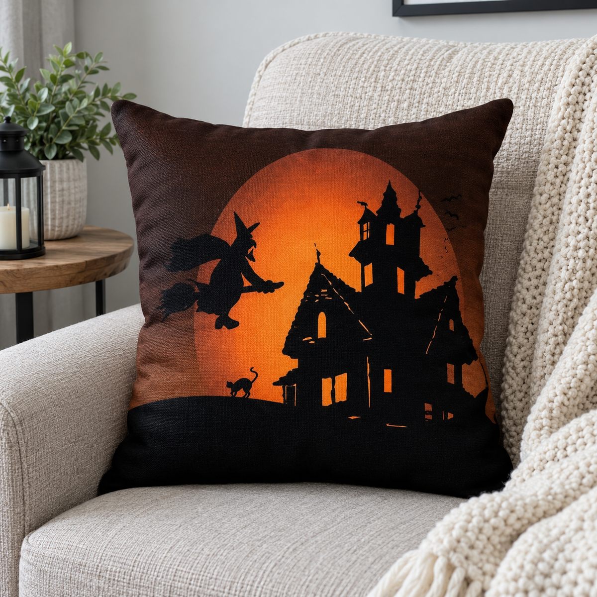 Scary House Halloween Pillow Cases