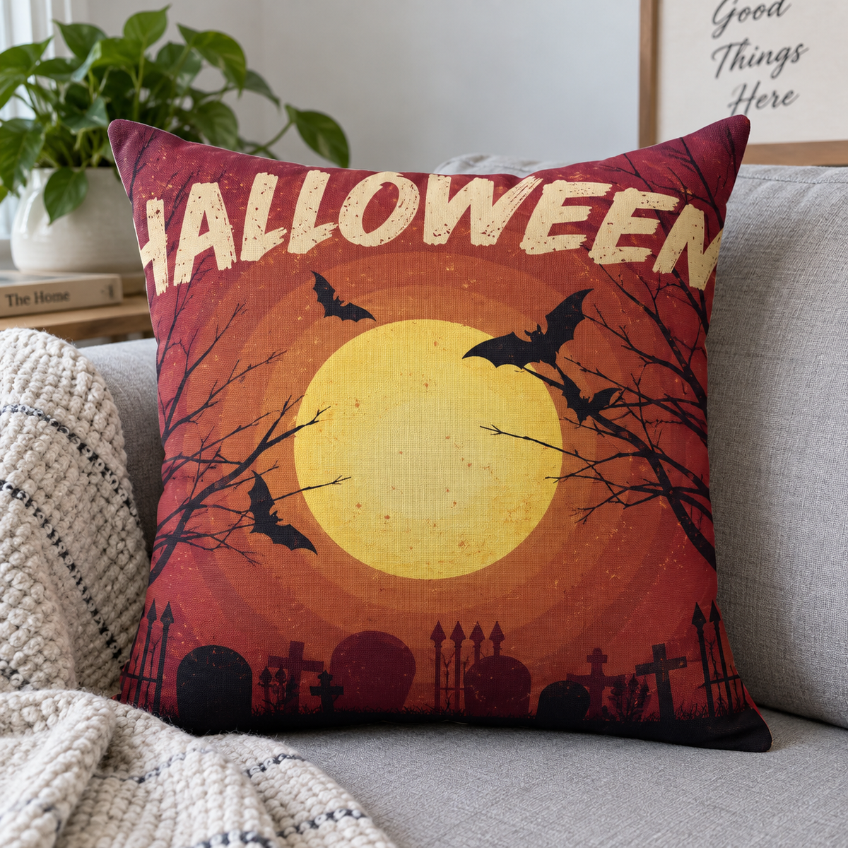 Scary House Halloween Pillow Cases