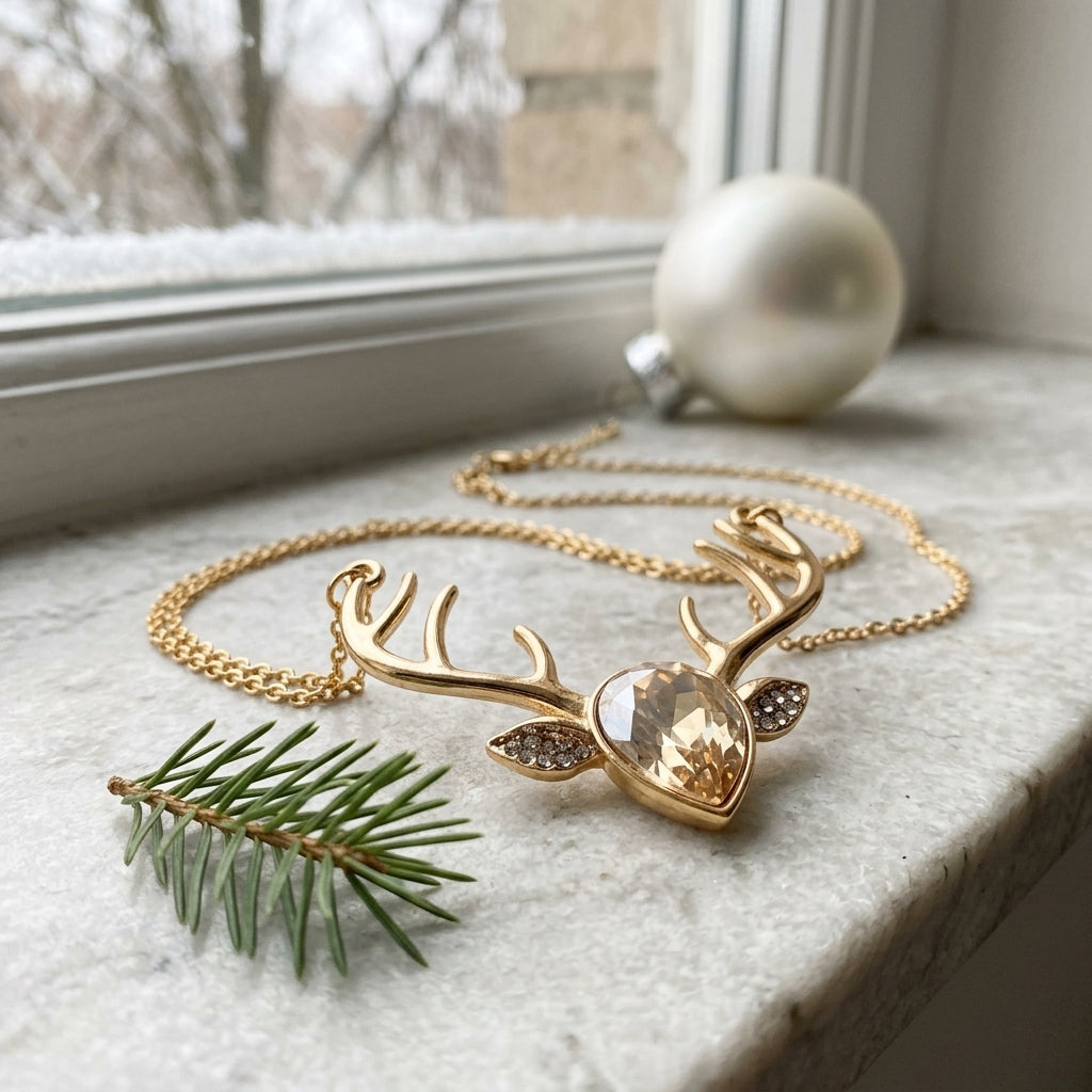 Christmas Elk Necklace