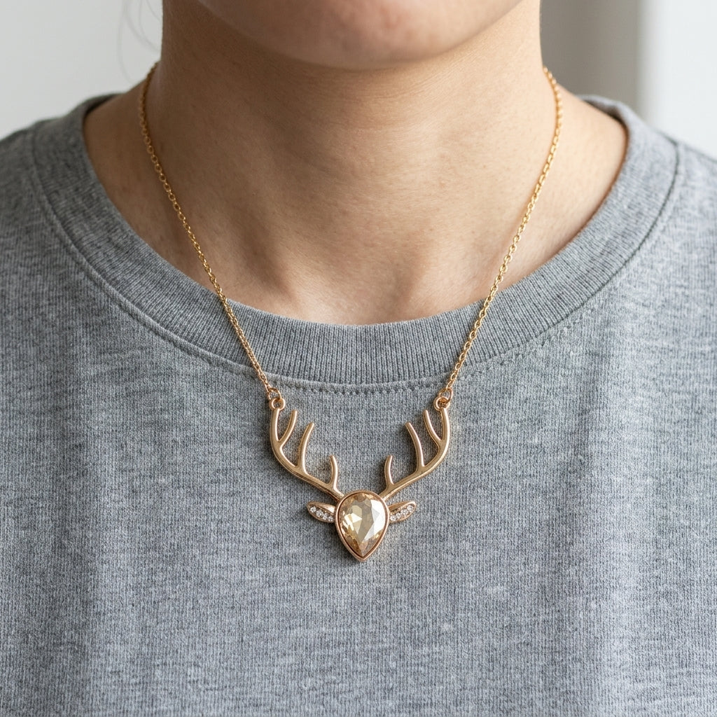 Christmas Elk Necklace