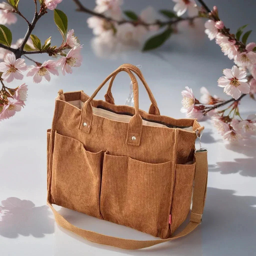 Mosrugs | CordoTote – Classic Corduroy Shoulder Bag for Everyday Use