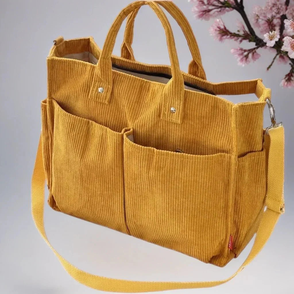 Mosrugs | CordoTote – Classic Corduroy Shoulder Bag for Everyday Use