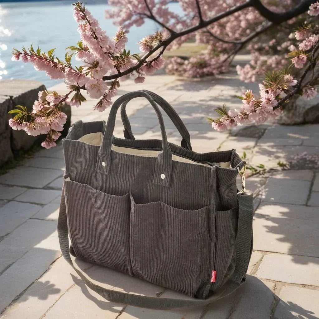 Mosrugs | CordoTote – Classic Corduroy Shoulder Bag for Everyday Use