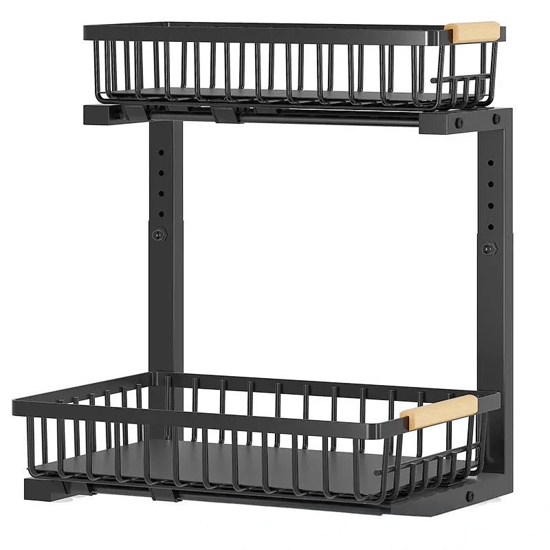 Mosrugs | Curcura – Heavy-Duty Adjustable Steel Under Sink Organizer for Kitchen & Bathroom