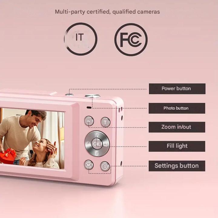 Mosrugs | Vintage Digital Camera – Snapora | Retro Style Compact Camera with 1080p HD