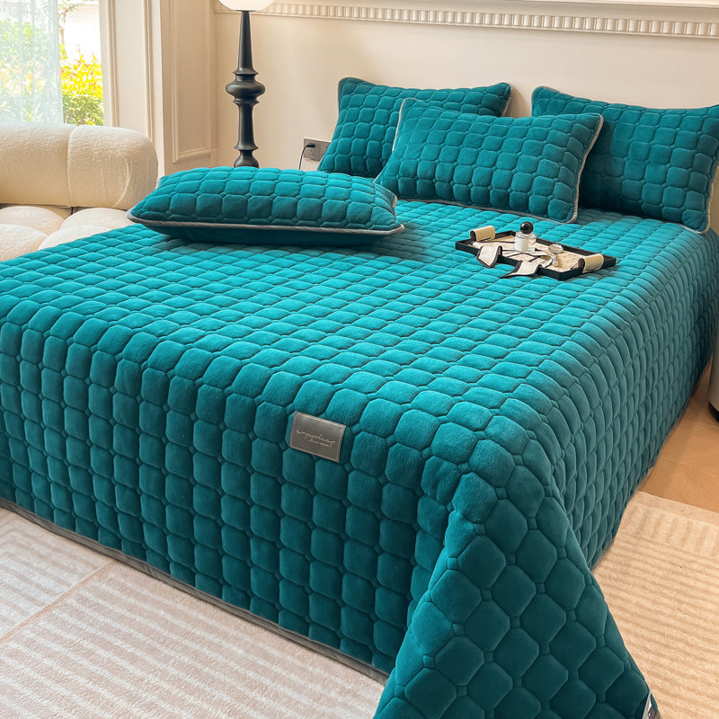 Mosrugs | Modern Soft Throw Blanket with Square Texture – Stylish Fluffy Bed & Sofa Cover