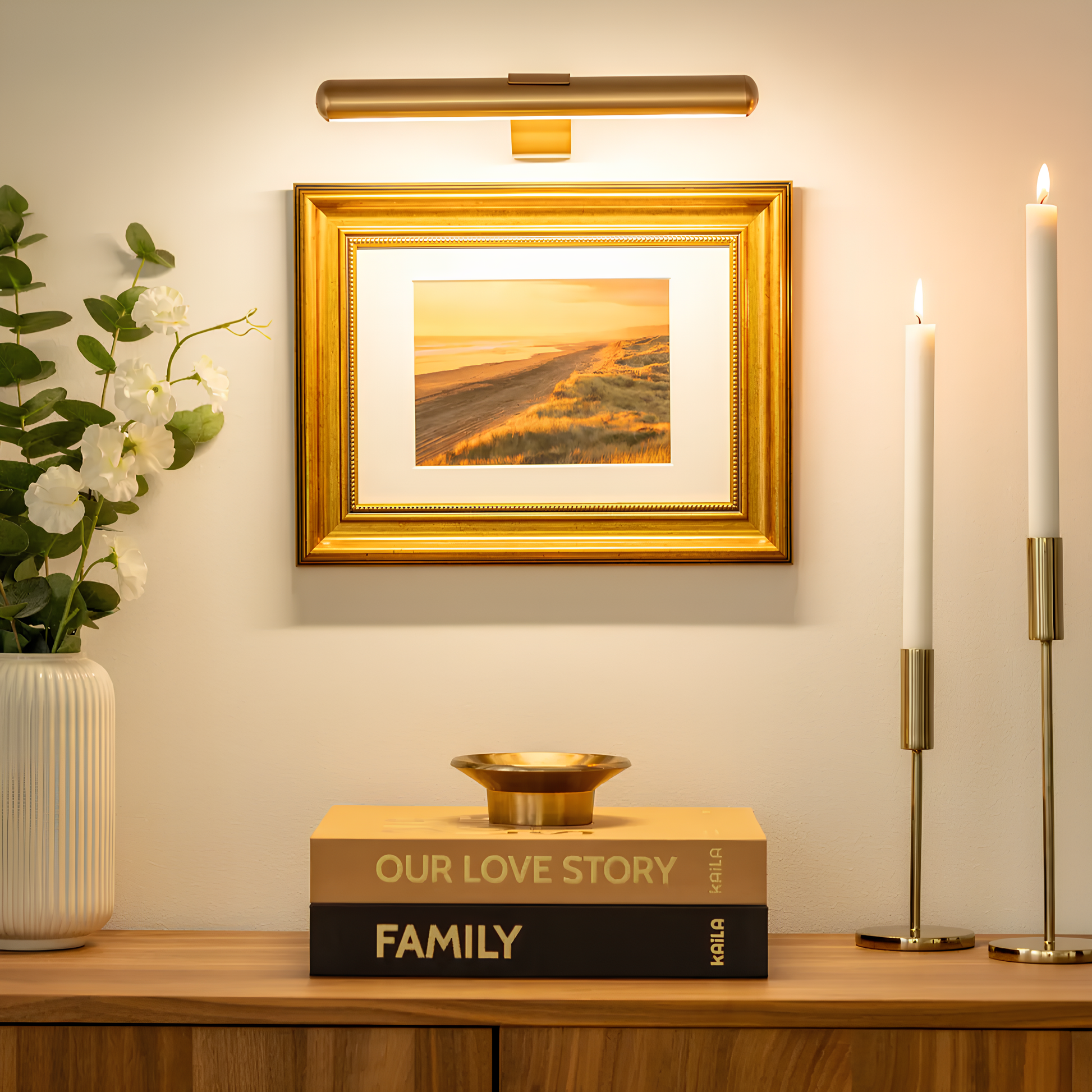 Mosrugs | ArtGlow Wireless LED Picture Light – Rechargeable Wall Lamp with Remote & Adjustable Dimming