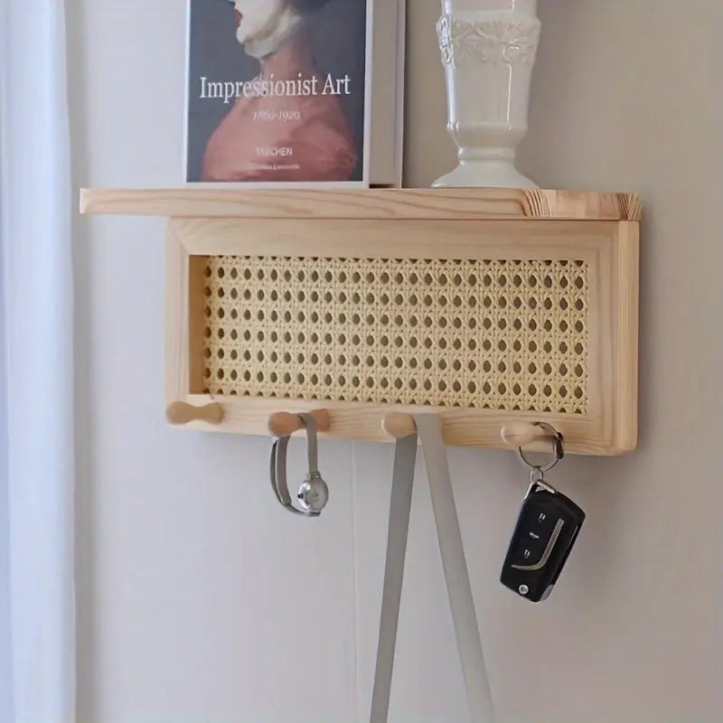 Mosrugs | HookShelf - Wooden Shelf with Hooks