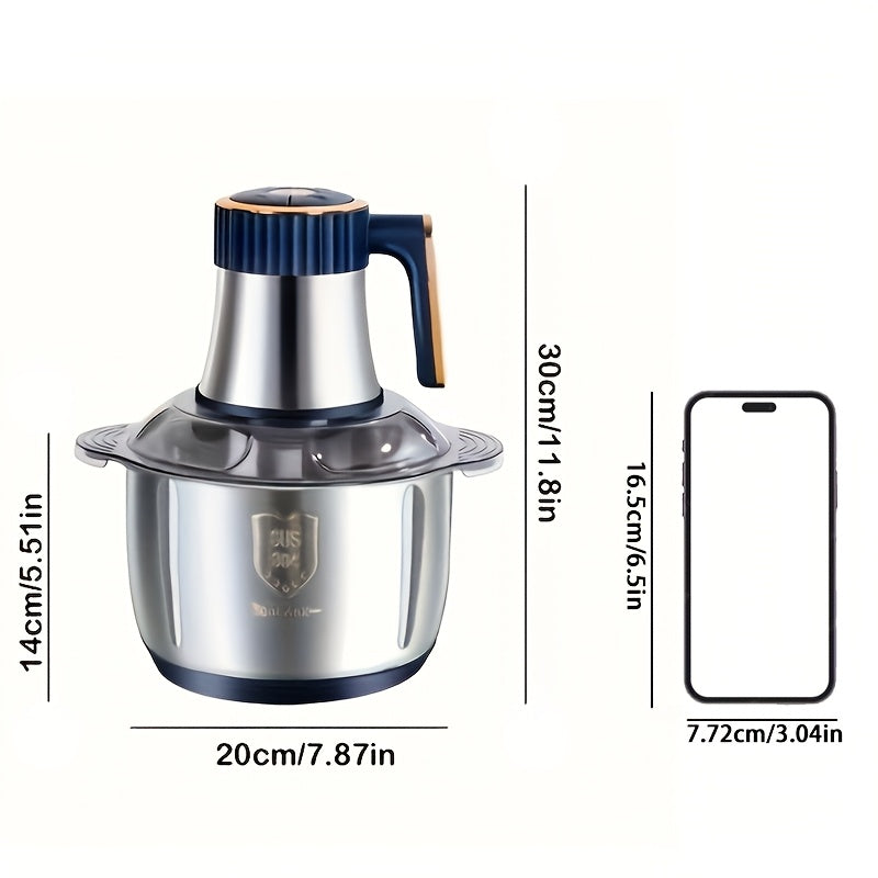 Mosrugs | Stainless Steel Food Processor – Powerful Meat Grinder & Vegetable Chopper (5L, 5000 RPM)