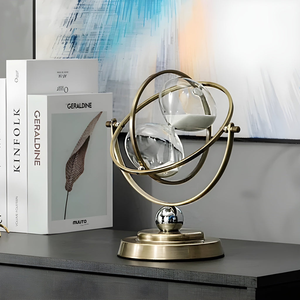 Mosrugs | GracefulTime Clock – Luxury Hourglass with Elegant Gold Frame & Timeless Design