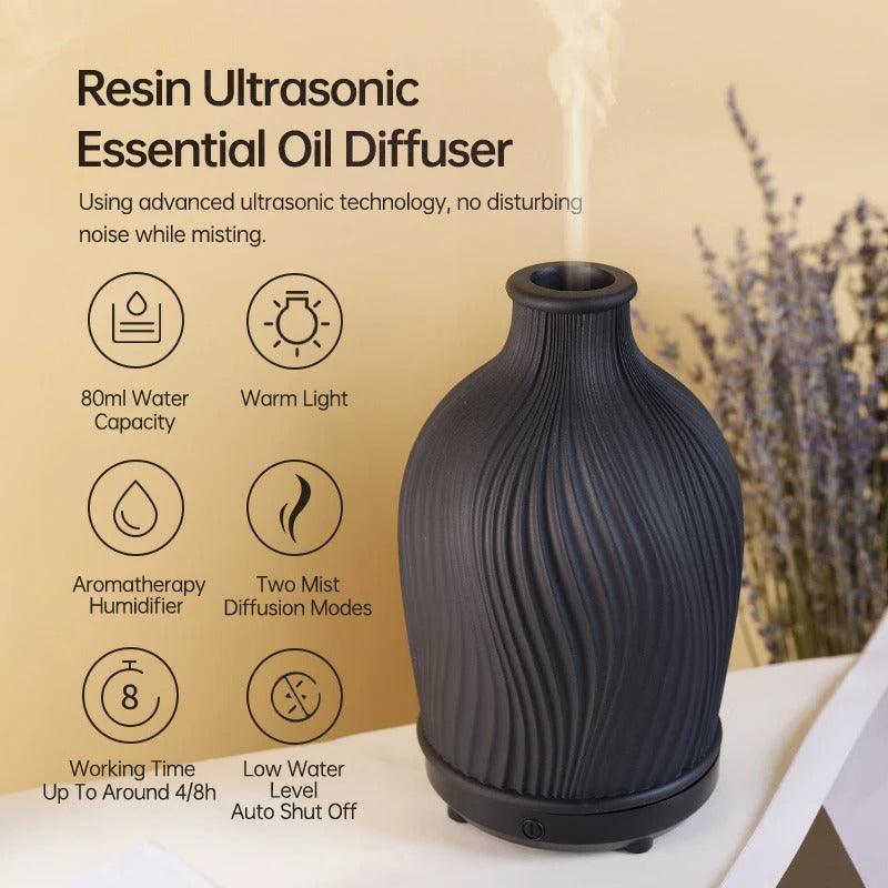 Mosrugs | VaseMist – Ultrasonic Aroma Diffuser in Modern Vase Design (Resin)