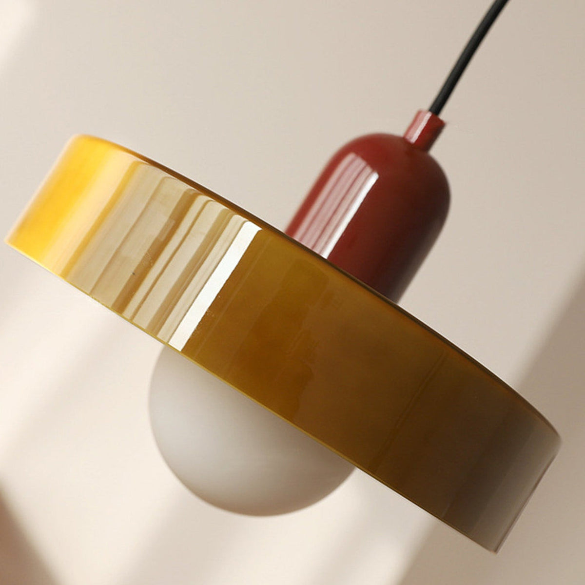 Mosrugs | Coloured Glass Pendant Light – Elegant Bauhaus-Style Hanging Lamp for Living Room & Dining Area