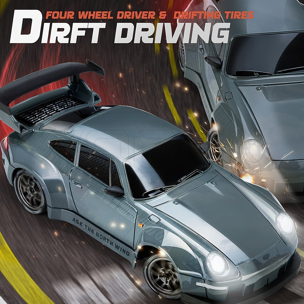 Mosrugs | 1:24 RC Drift Car | 4WD, LED Wheels & USB Rechargeable for Indoor and Outdoor Racing Fun