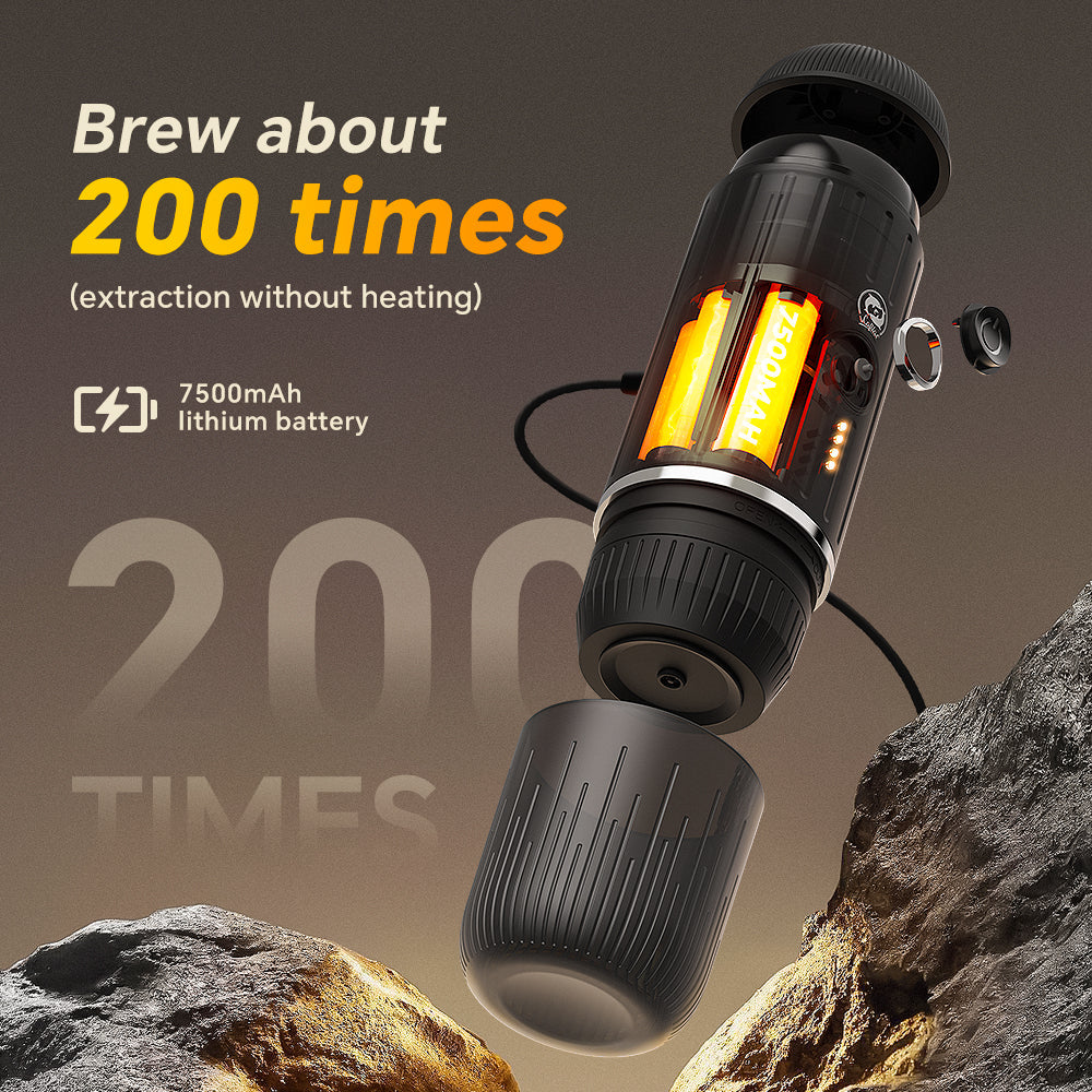 Mosrugs | Self-Heating Portable Electric Espresso Maker with USB-C Charger – Compatible with Ground Coffee & Nespresso Capsules