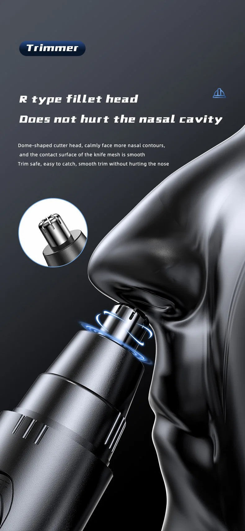 Mosrugs | Rechargeable Nose & Ear Hair Trimmer for Men and Women – Pain-Free Precision Grooming Tool