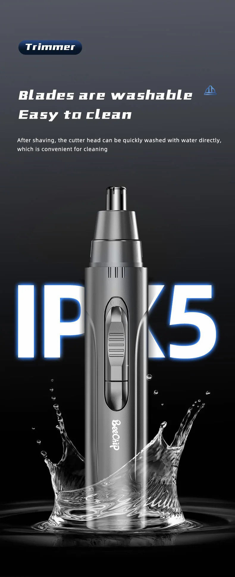 Mosrugs | Rechargeable Nose & Ear Hair Trimmer for Men and Women – Pain-Free Precision Grooming Tool