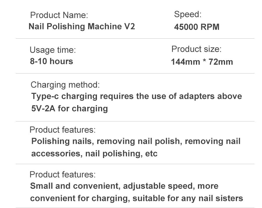 Mosrugs | ProNail 45000RPM Electric Nail File – Portable Rechargeable E-File for Manicure & Acrylic Nails | Low Noise