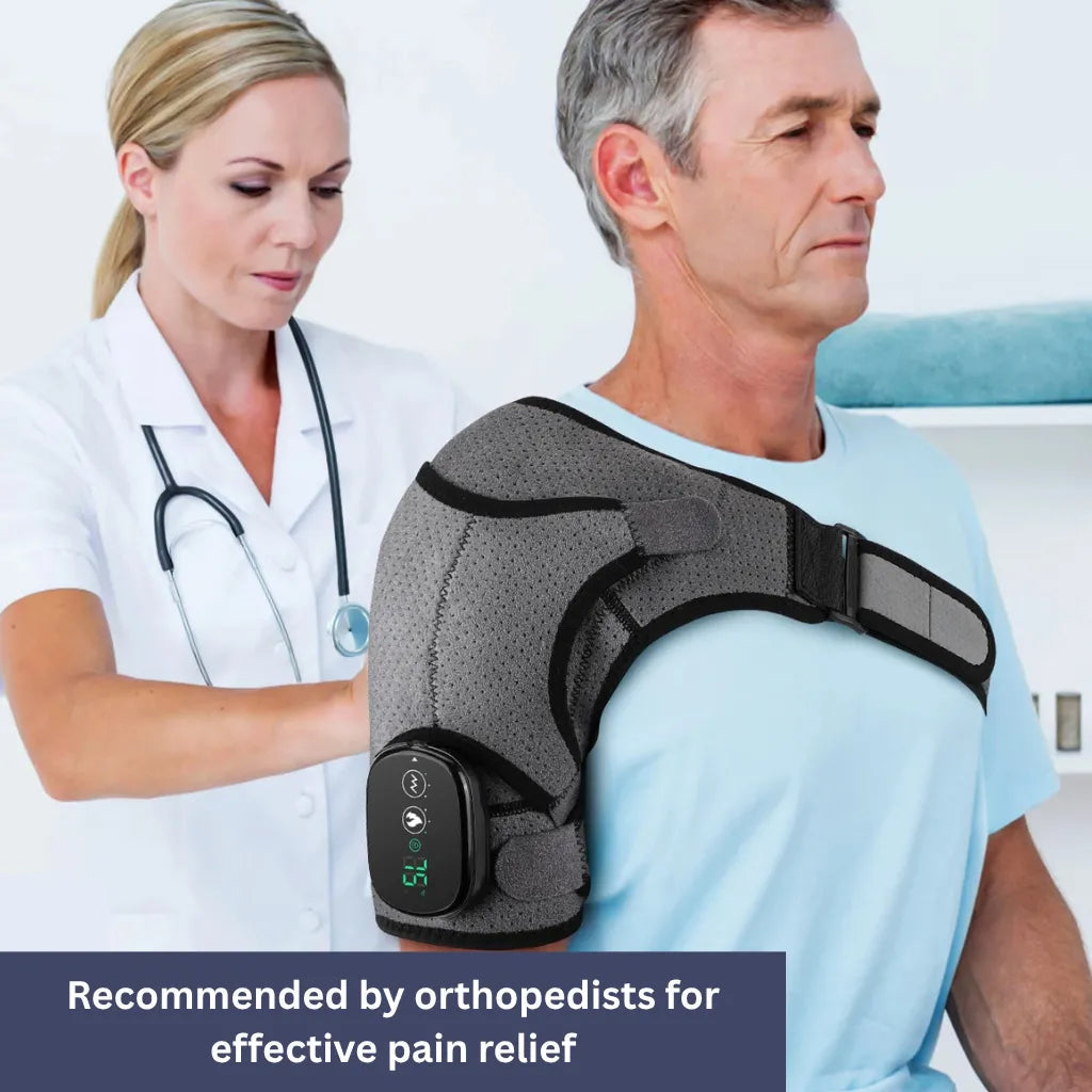Mosrugs | Shoulder Massage Device | Heat Therapy, Adjustable Intensity & Ideal for Muscle Relaxation