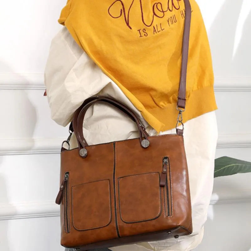 Mosrugs | Elly – Women’s Vintage Leather Shoulder Bag | Handmade & Elegant Design