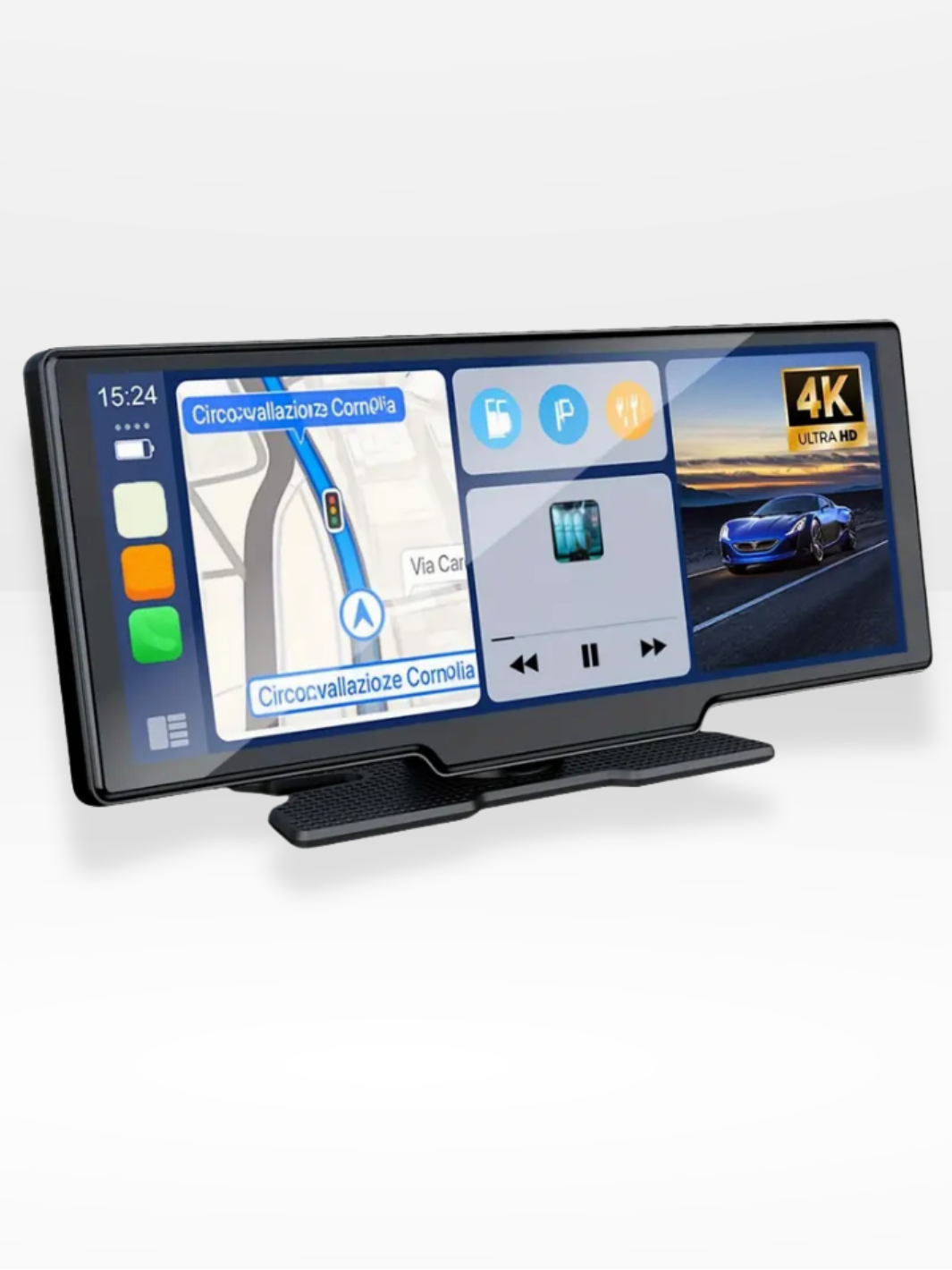Mosrugs | Wireless CarPlay Screen with Built-in 4K Dashcam & Optional Rear Camera – 10.26" IPS Display
