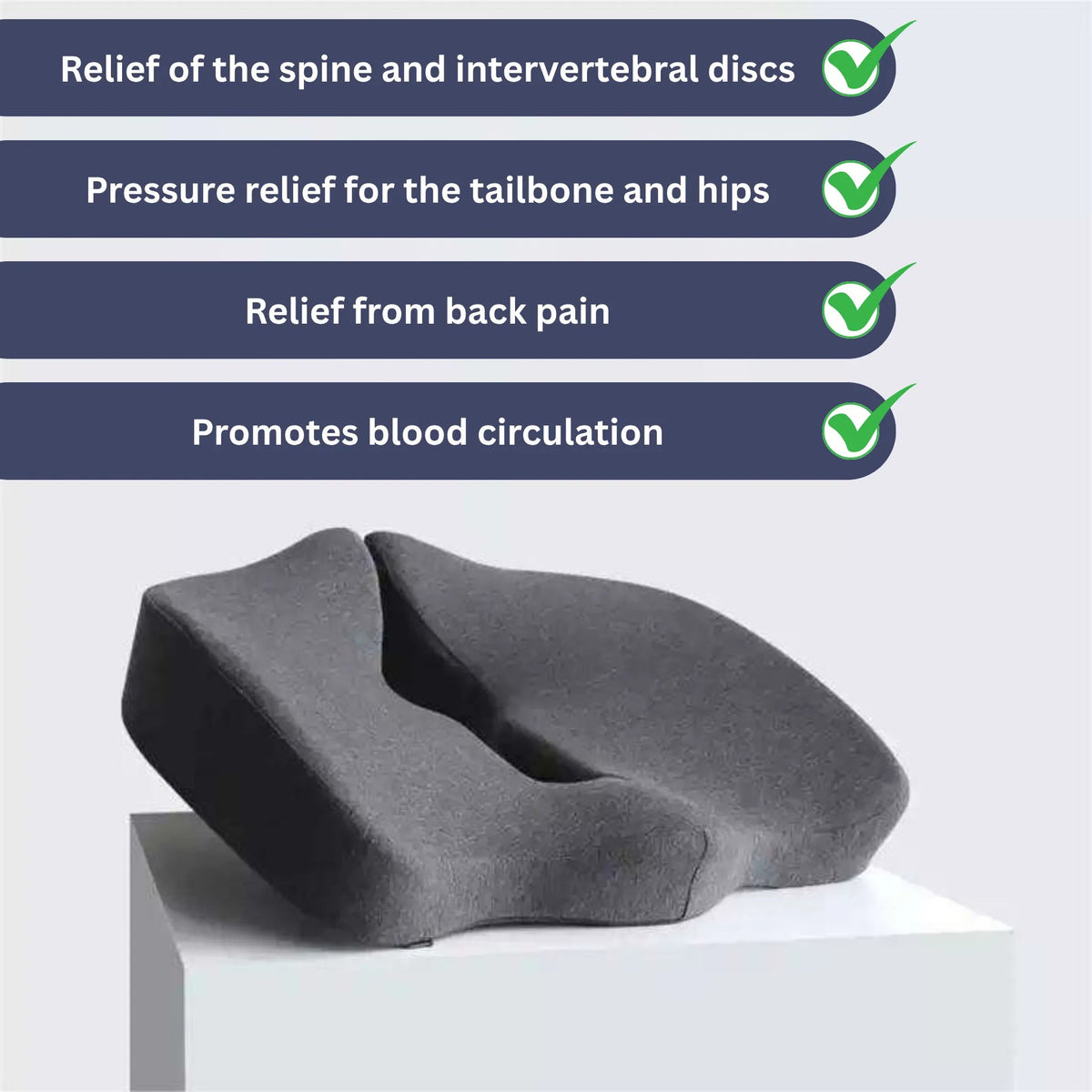 Mosrugs | Orthopedic Pressure Relief Pillow | Contoured Design for Back and Neck Support at Home or Travel