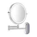 Mosrugs | Evida LED Magnifying Mirror with Chrome Finish – Rechargeable Vanity Mirror for Precise Makeup & Skincare