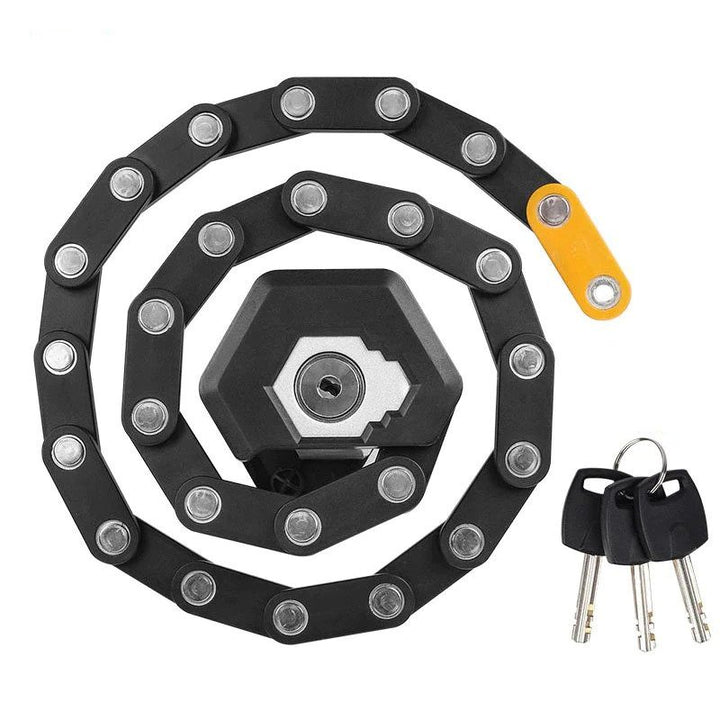 Mosrugs | SafeRide Foldable Heavy-Duty Anti-Theft Bike Lock – Ultra Strong Security Chain