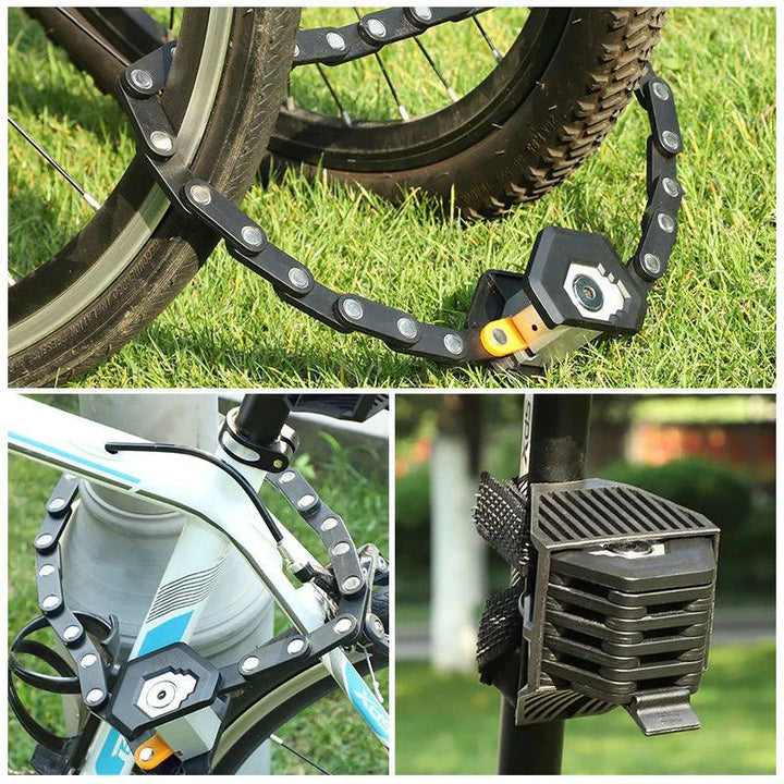 Mosrugs | SafeRide Foldable Heavy-Duty Anti-Theft Bike Lock – Ultra Strong Security Chain