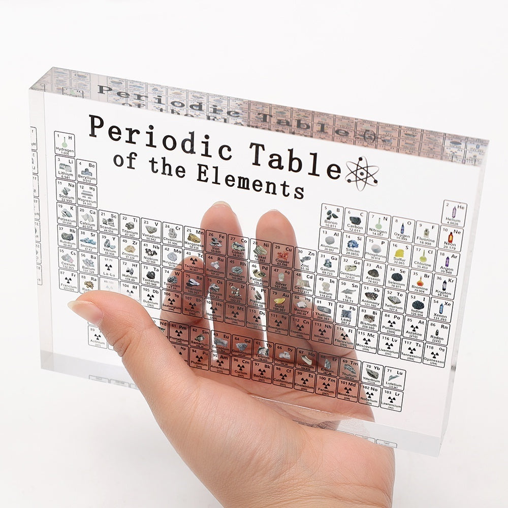 Mosrugs | Crystal Clear Periodic Table Display | Educational Acrylic Decor for Home, Classroom & Science Enthusiasts
