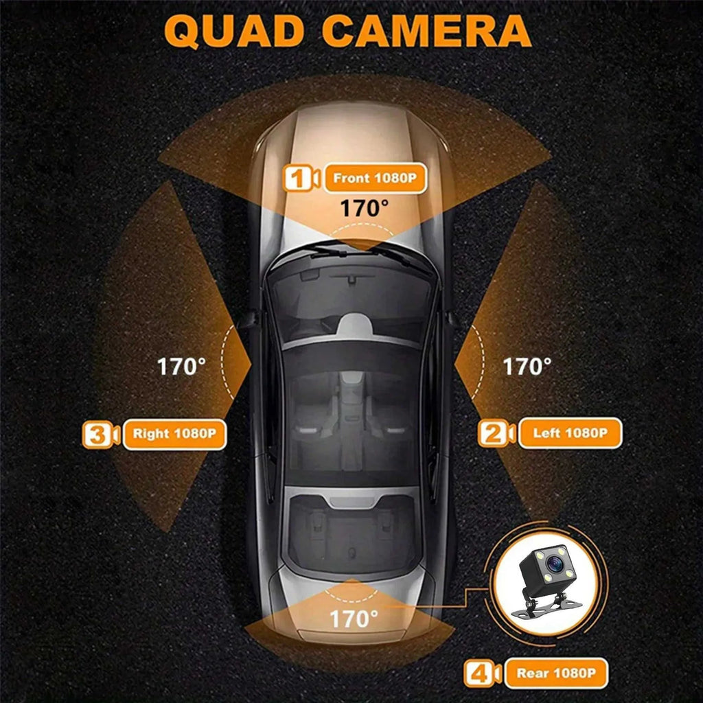 Mosrugs | 360° Car Dashcam | DashGard Pro CX360 | Full HD Driving Recorder with Night Vision & Parking Monitor