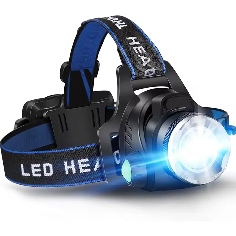Mosrugs | Powerful Waterproof LED Headlamp with Zoom & Rechargeable Battery – Outdoor Adventure Light
