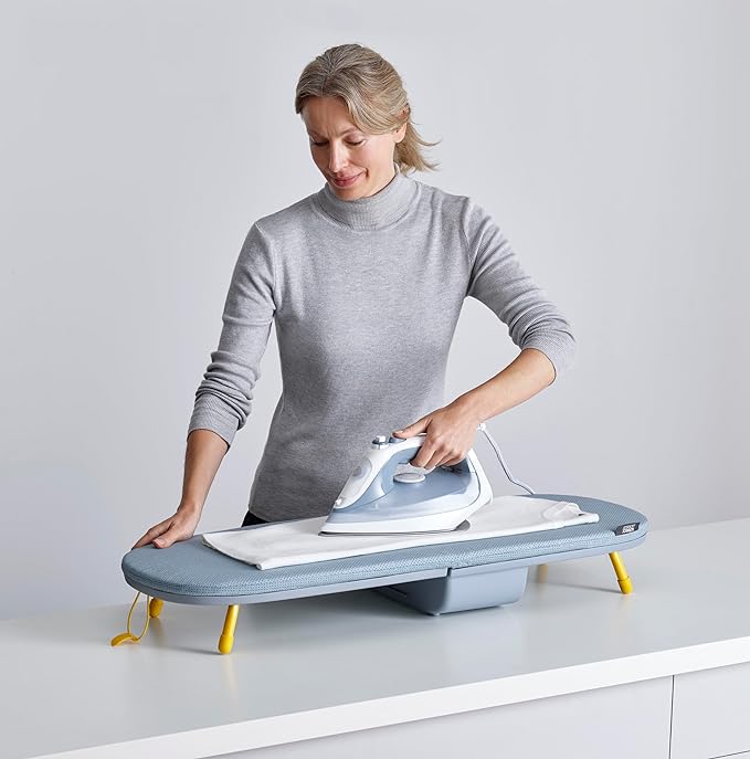 Mosrugs | Givera Foldable Ironing Board – Compact Space-Saving Design with Non-Slip Legs and Steam-Absorbent Cover