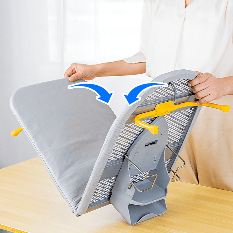 Mosrugs | Givera Foldable Ironing Board – Compact Space-Saving Design with Non-Slip Legs and Steam-Absorbent Cover