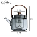 Mosrugs | Serenya – Smoked Glass & Wood Tea Infuser | Elegant Teaware for Loose Leaf Brewing
