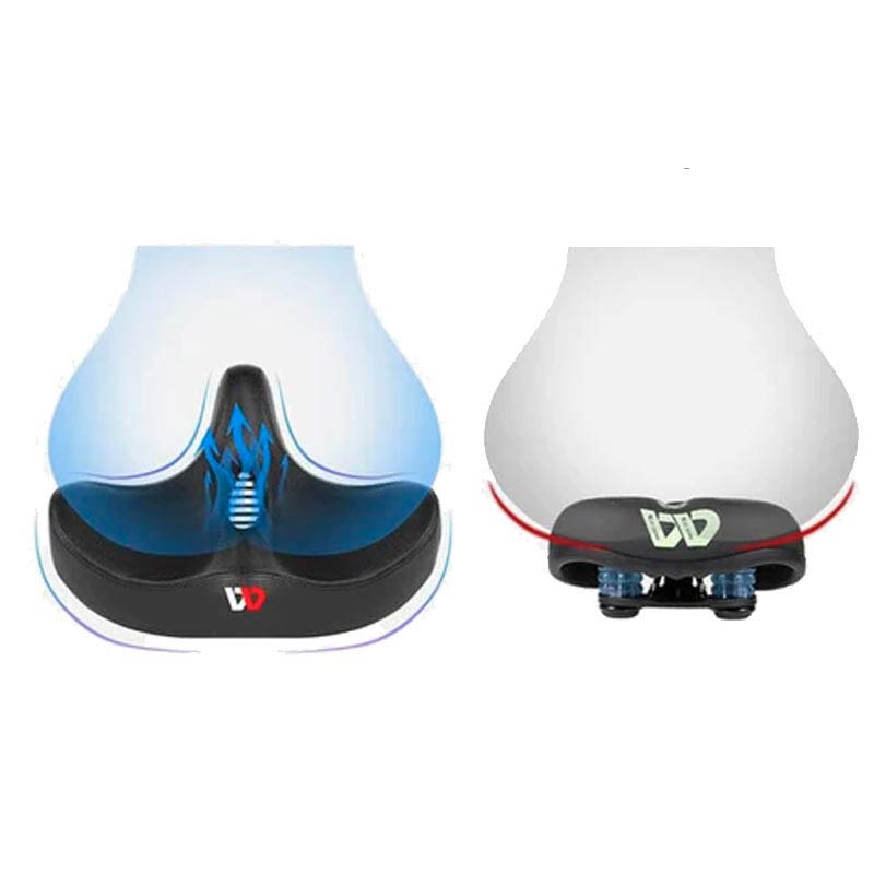 Mosrugs | RideEase - Extra Wide & Breathable Comfortable Bike Saddle, Ergonomic Bicycle Seat