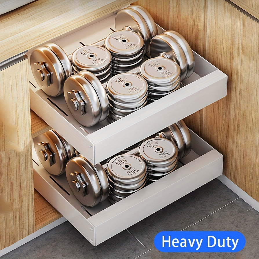 Mosrugs | Lina Pull-Out Kitchen Cabinet Organiser – Space-Saving Sliding Pantry Storage Rack