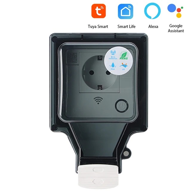 Mosrugs | Voltura Smart Outdoor WiFi Plug – IP66 Waterproof Socket with App & Voice Control