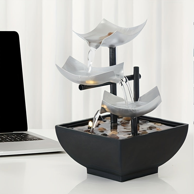 Mosrugs | LeafFlow – Elegant Indoor Fountain with Leaf Design and Gentle Water Flow