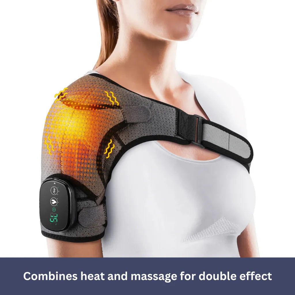 Mosrugs | Shoulder Massage Device | Heat Therapy, Adjustable Intensity & Ideal for Muscle Relaxation
