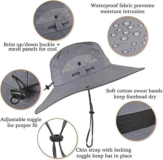 Mosrugs | Lightweight Breathable Cooling Sun Hat for Men with Dual Fan & Solar Power