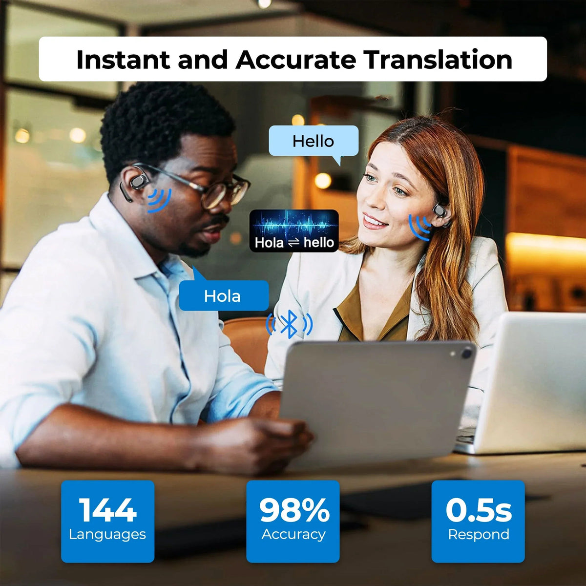Mosrugs | Smart AI Translation Earbuds – 144 Language Translator