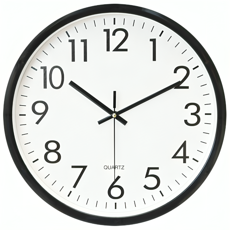 Mosrugs | Timeless Elegant Atomic Wall Clock – Precision Timekeeping, Indoor & Outdoor Use, 34cm