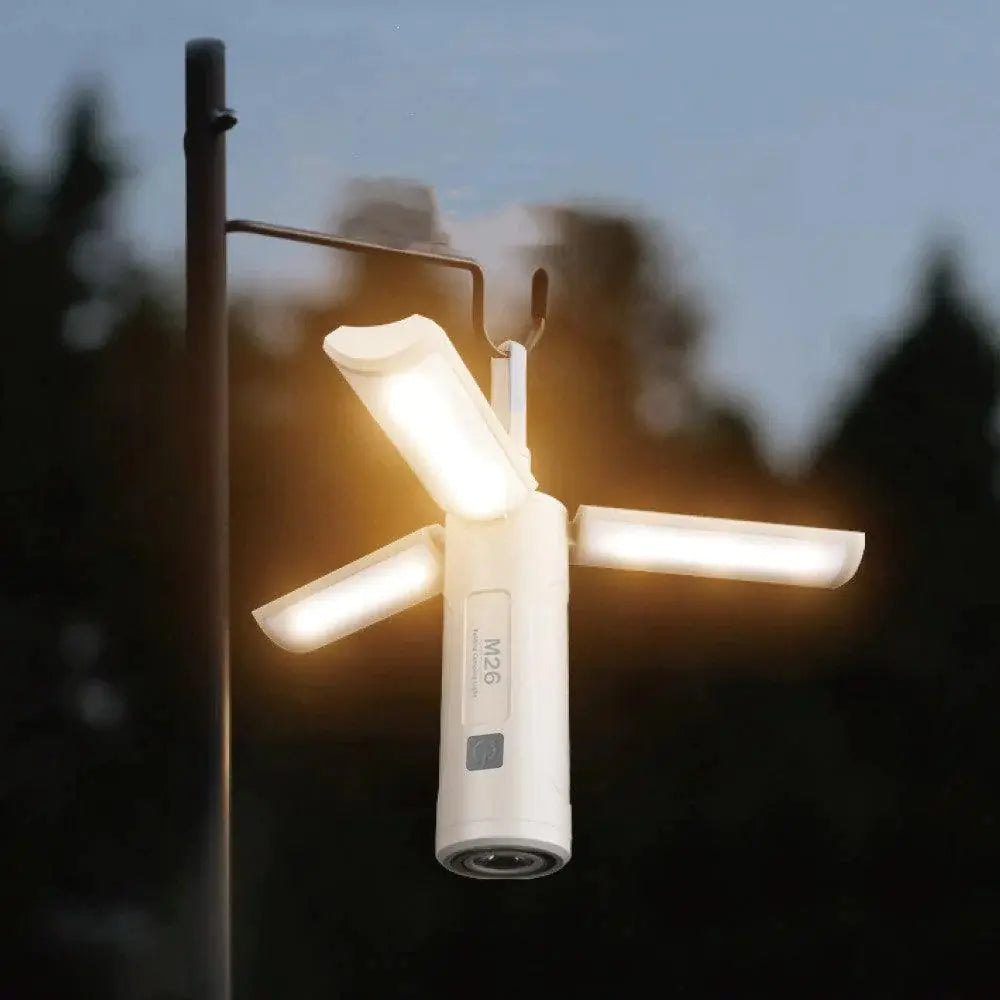 Mosrugs | All-in-One Camping Lamp | Rechargeable Outdoor Light with Adjustable Brightness & Long Battery Life
