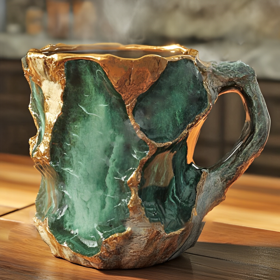 Mosrugs | GemCup Crystal Coffee Mug – Elegant 300ml Mineral-Inspired Glass Cup