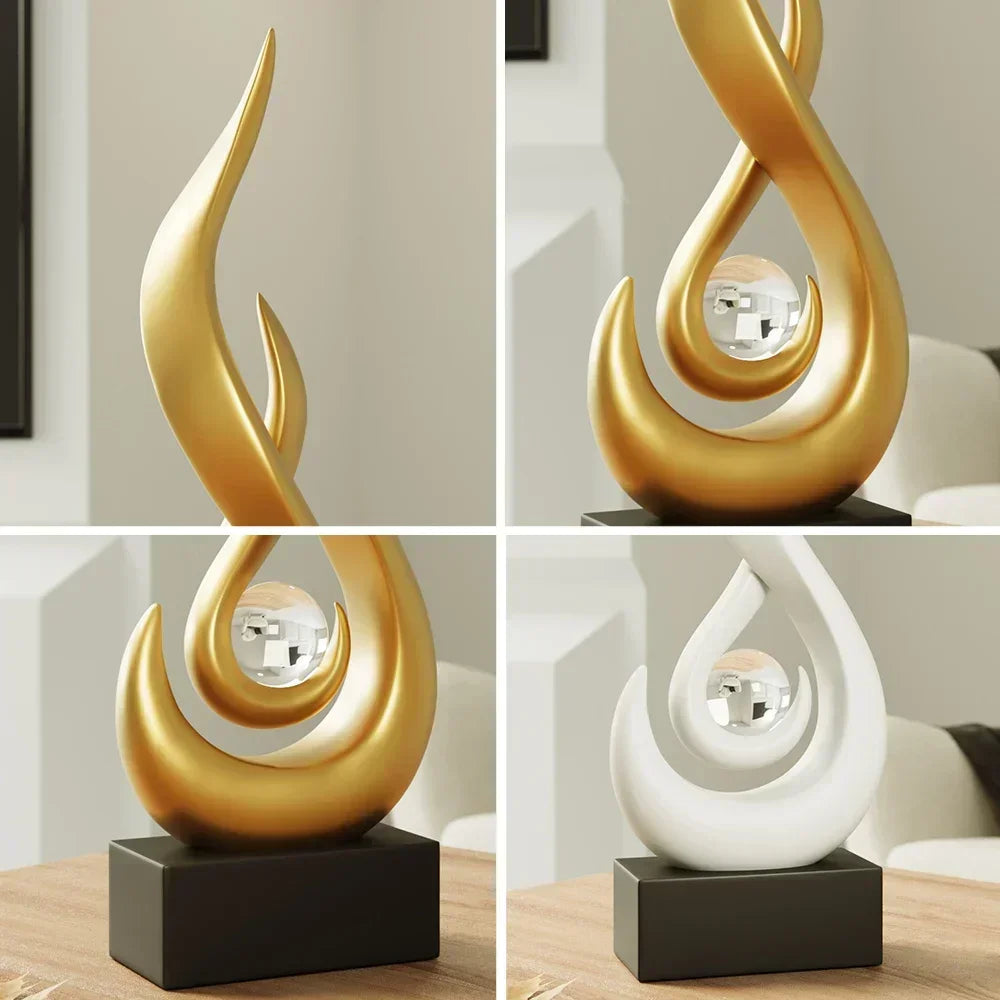 Mosrugs | Serenity Abstract Sculpture – Modern Artistic Home Decor Accent Piece