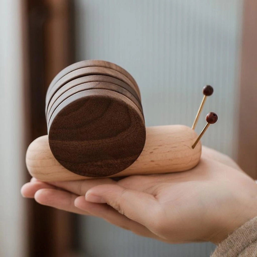 Mosrugs | Elegant Scandinavian Walnut Coasters – Stylish & Durable Table Protection