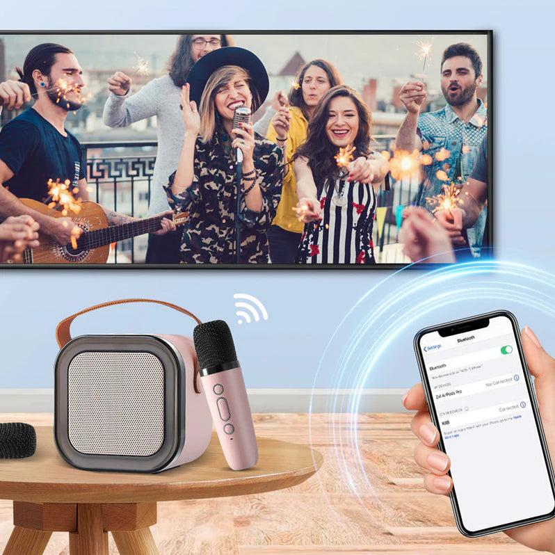Mosrugs | Karaoke Set – Wireless Microphones with Portable Bluetooth Speaker
