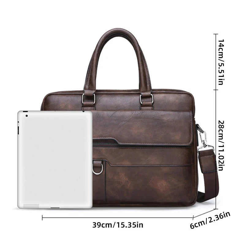 Mosrugs | Benedicto – Stylish Genuine Leather Shoulder Bag for Men | Classic Crossbody Satchel for Daily Use