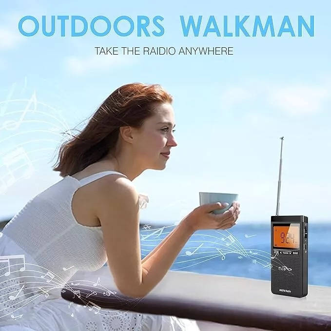 Mosrugs | Portable AM/FM Pocket Radio with Weather Alerts and Digital Tuning