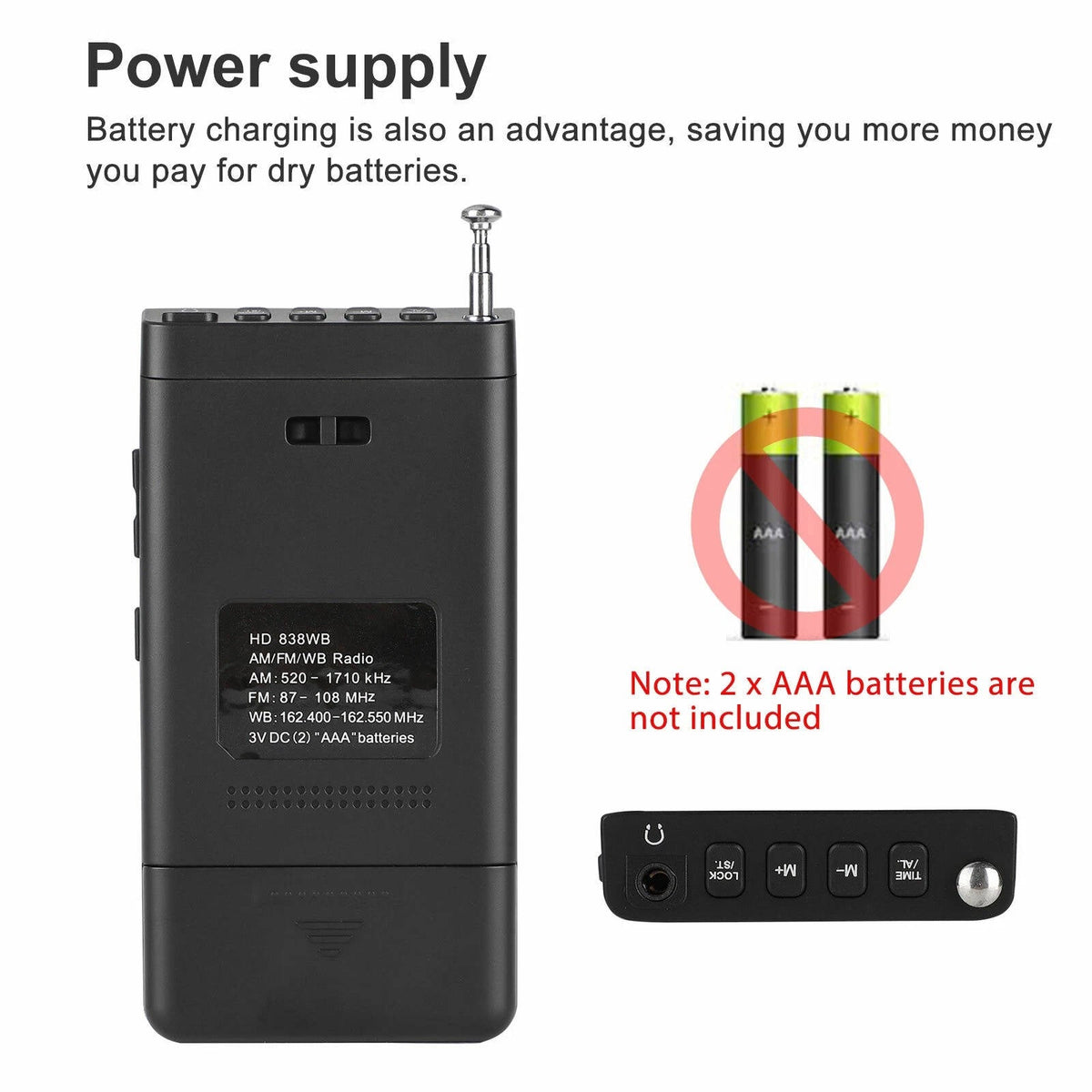 Mosrugs | Portable AM/FM Pocket Radio with Weather Alerts and Digital Tuning